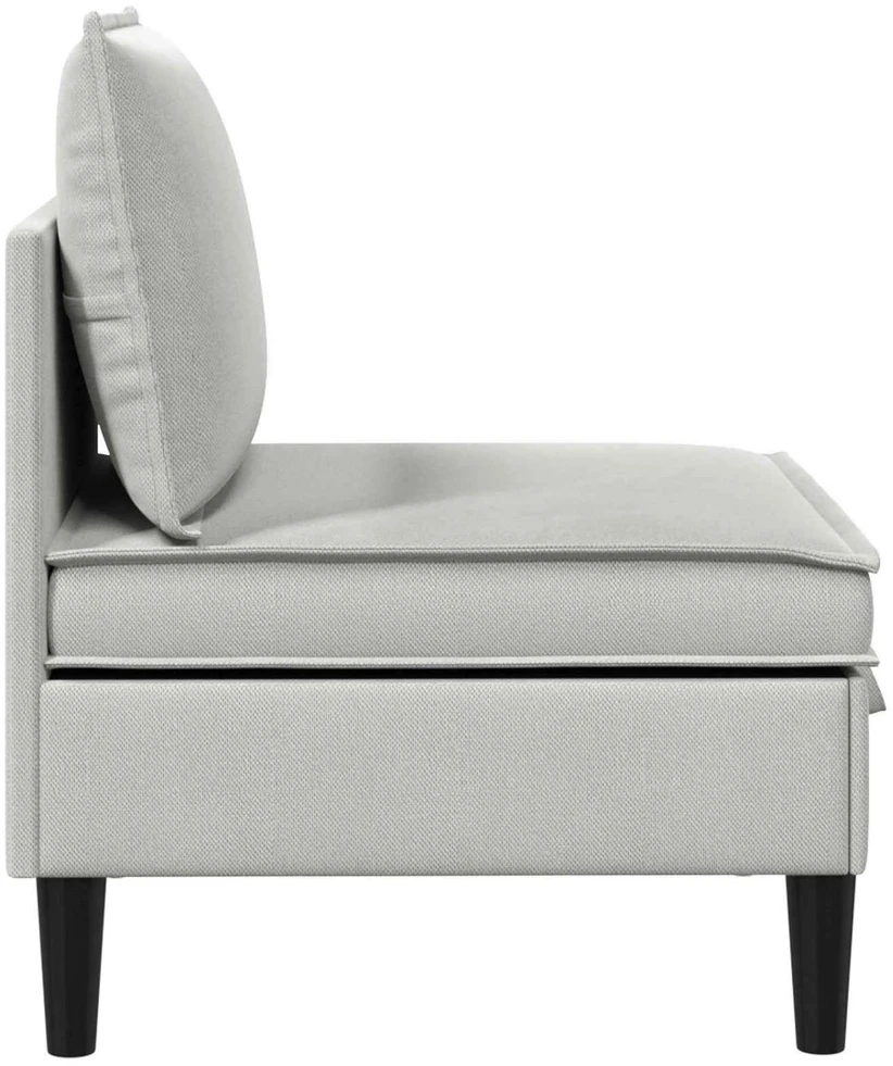 Vidinė Sofa su Saugykla Šviesiai pilka Aksomas