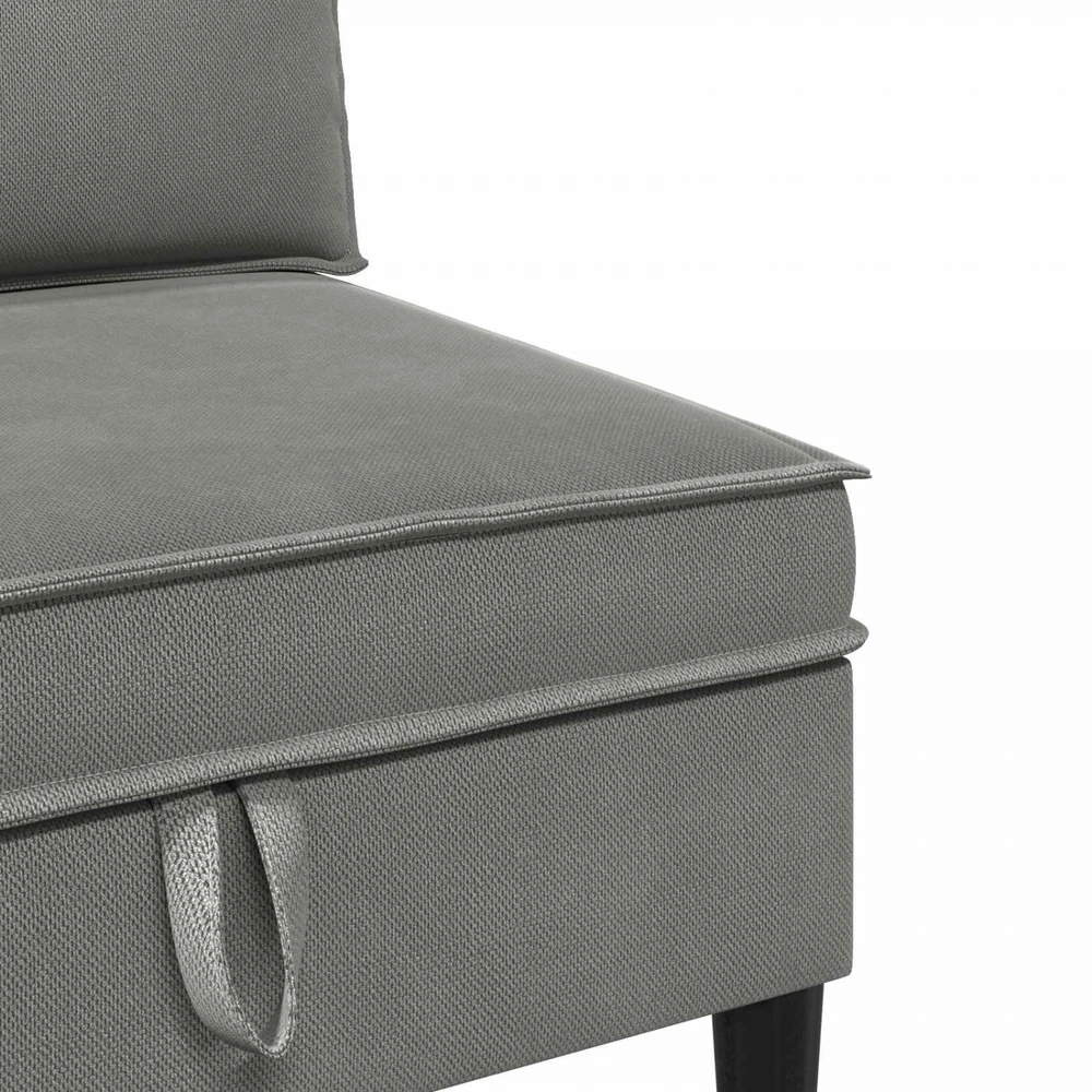 Vidinė Sofa su Saugykla Tamsiai pilka Aksomas