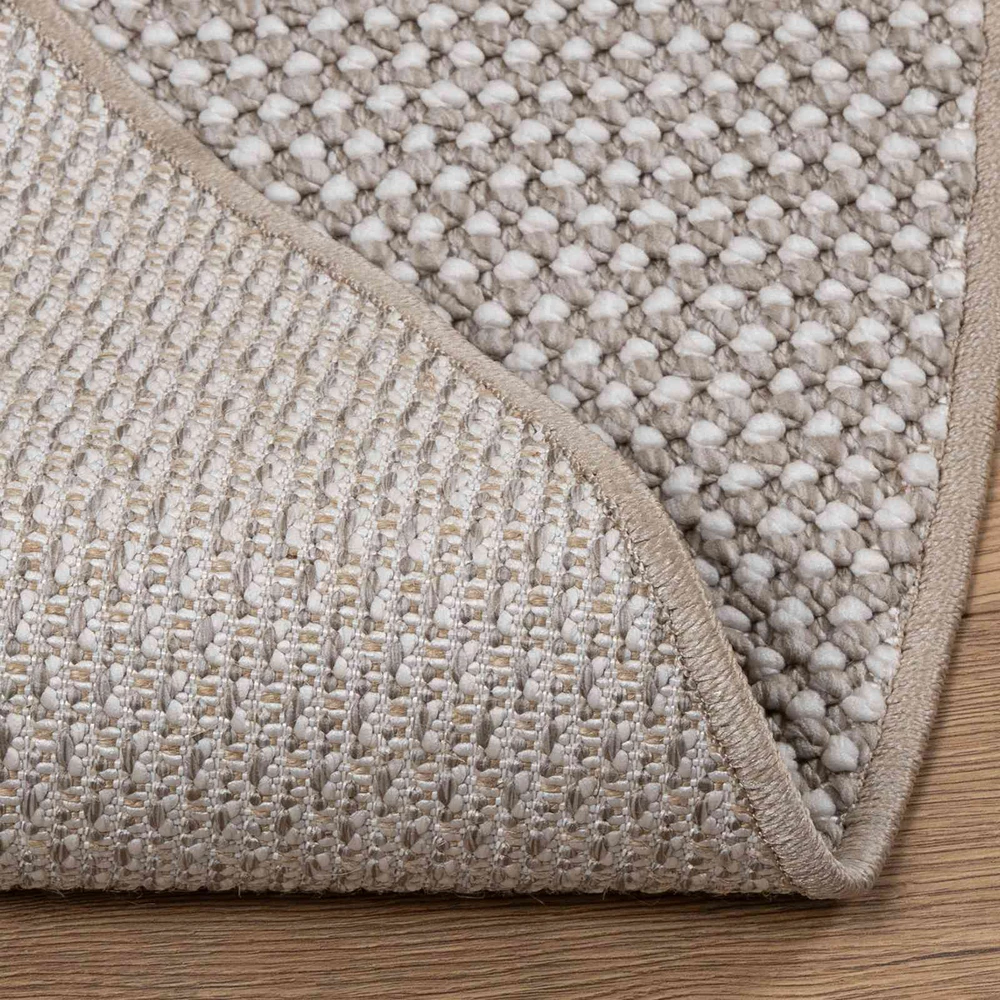 Vidinis kilimas LUGO Kremas ir Taupe Ø 120 cm Poliesteris