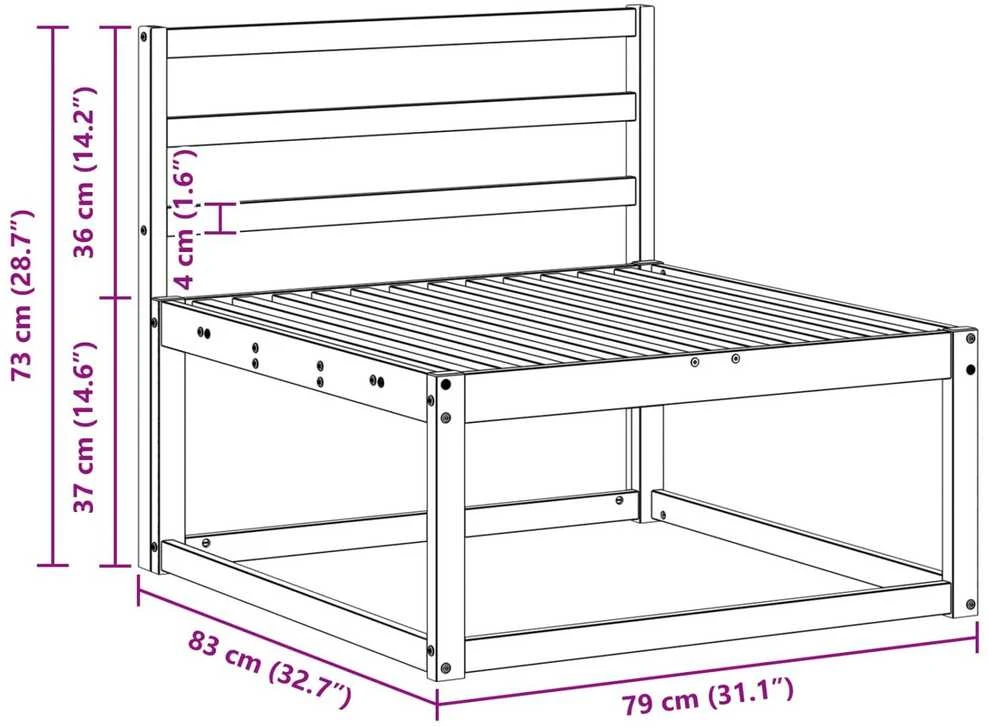 Lauko Vidurinis Sofa Natūrali 79 x 83 x 73 cm