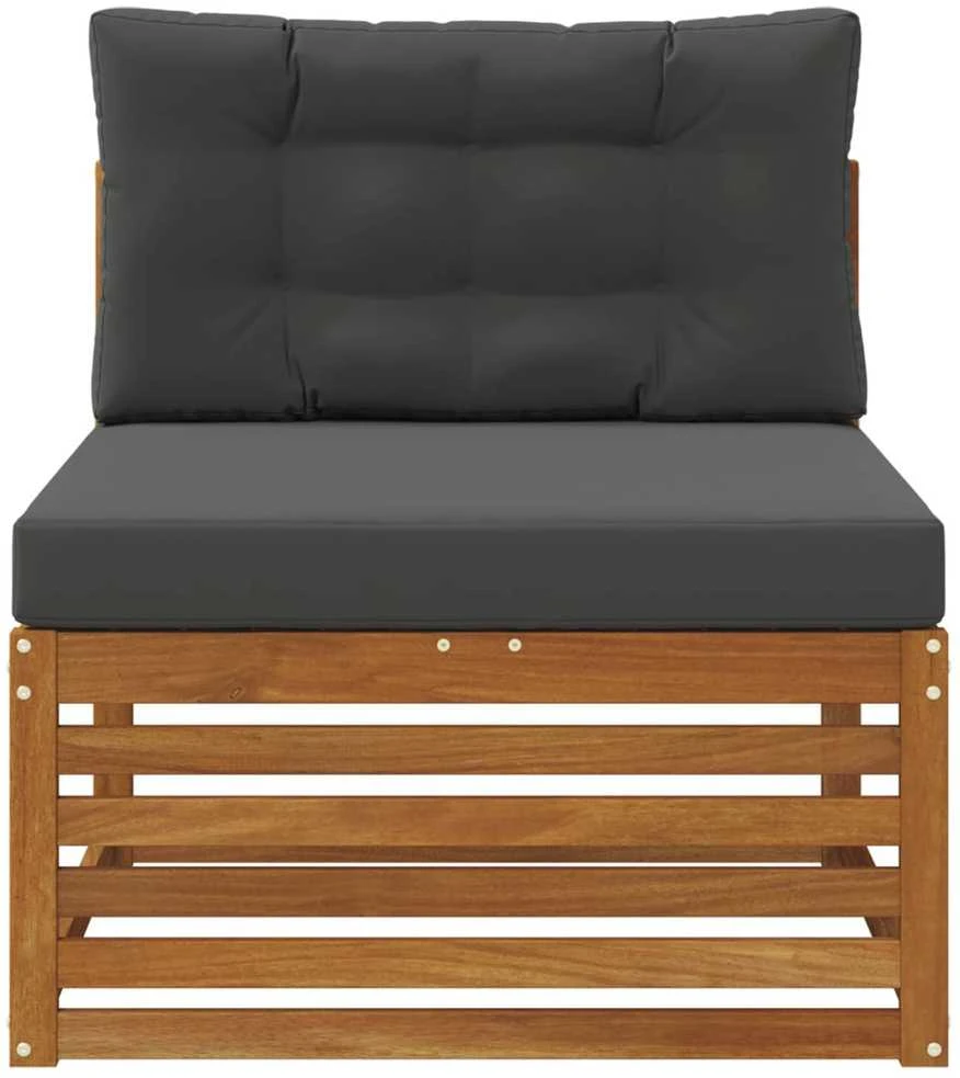 Lauko vidurinė sofa Kietos akacijos mediena Natūrali