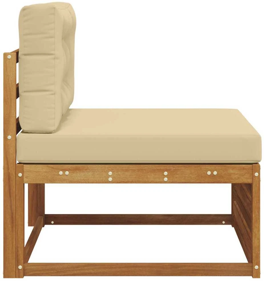 Lauko vidurinė sofa Kietos akacijos mediena Natūrali
