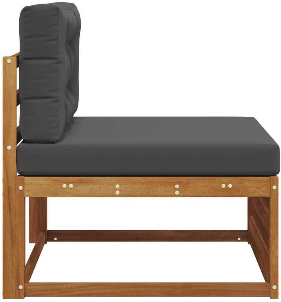 Lauko vidurinė sofa Kietos akacijos mediena Natūrali