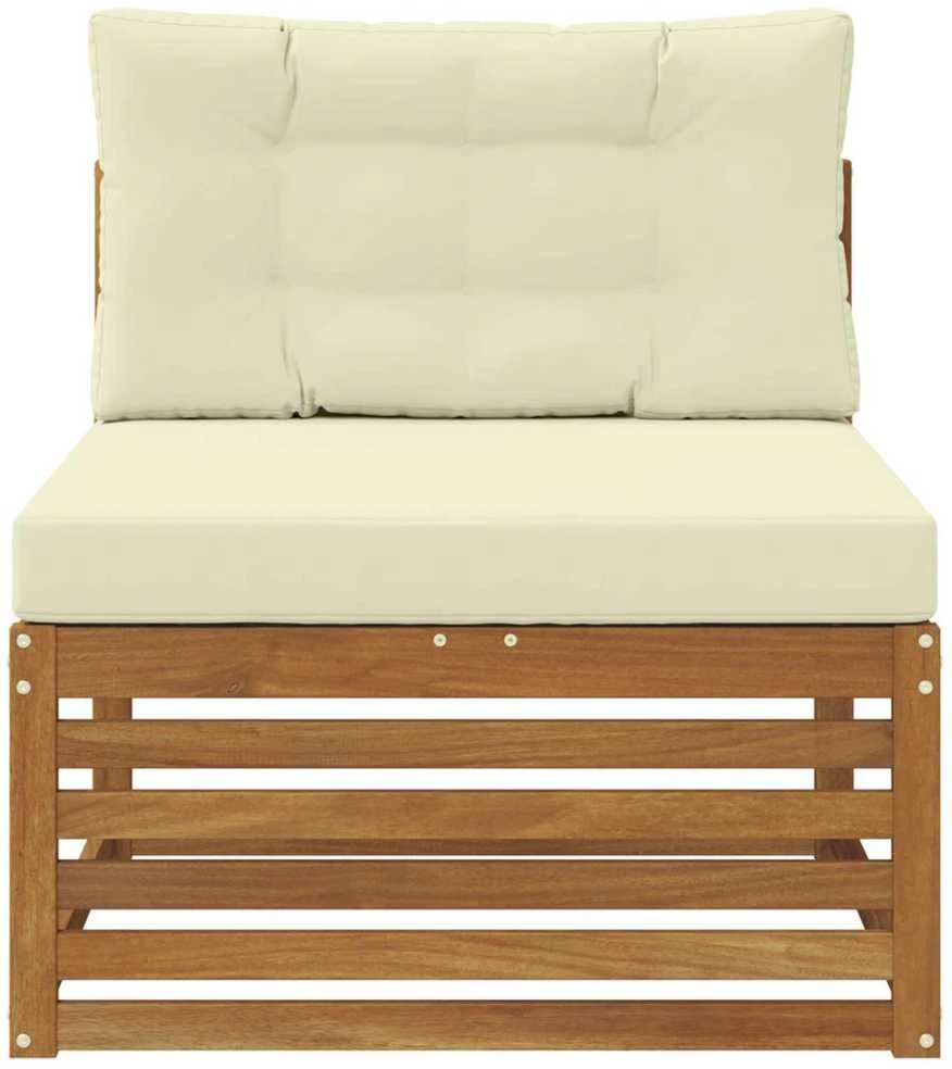 Lauko vidurinė sofa Kietos akacijos mediena Natūrali