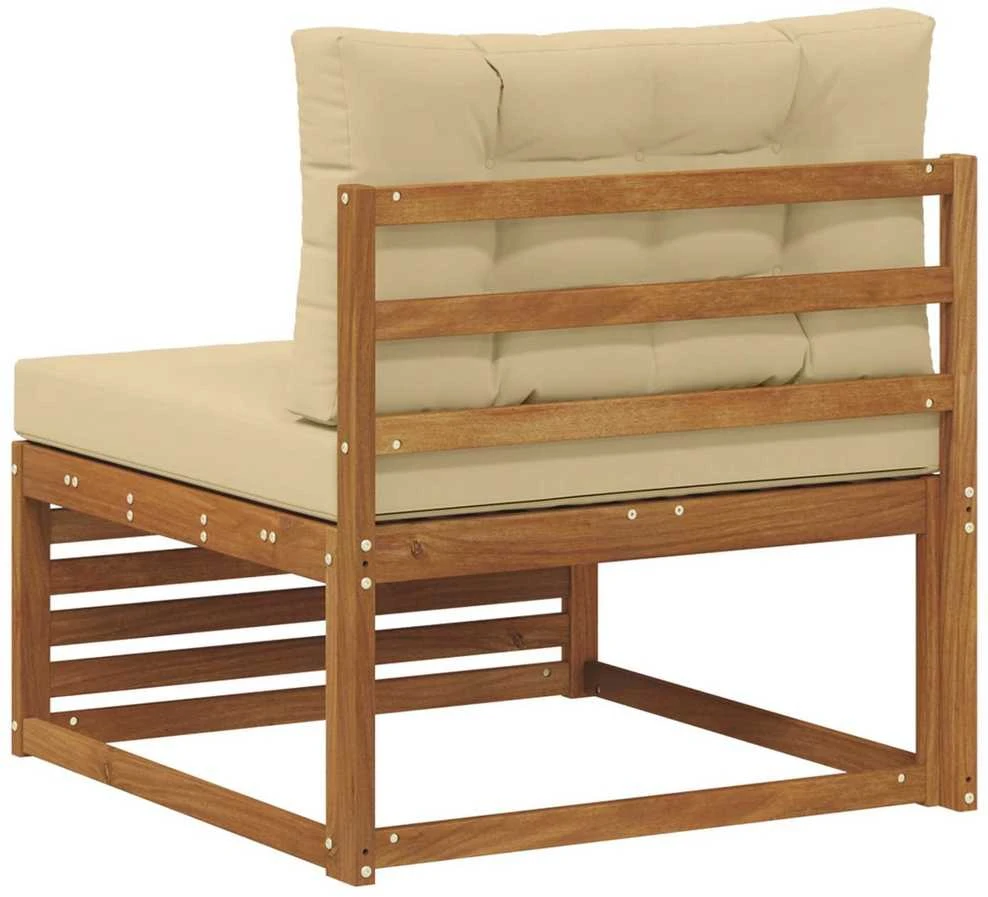 Lauko vidurinė sofa Kietos akacijos mediena Natūrali