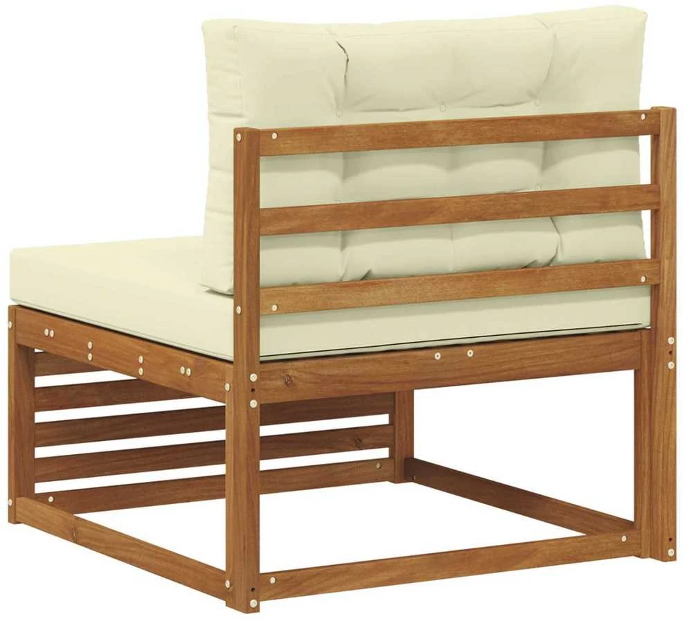 Lauko vidurinė sofa Kietos akacijos mediena Natūrali
