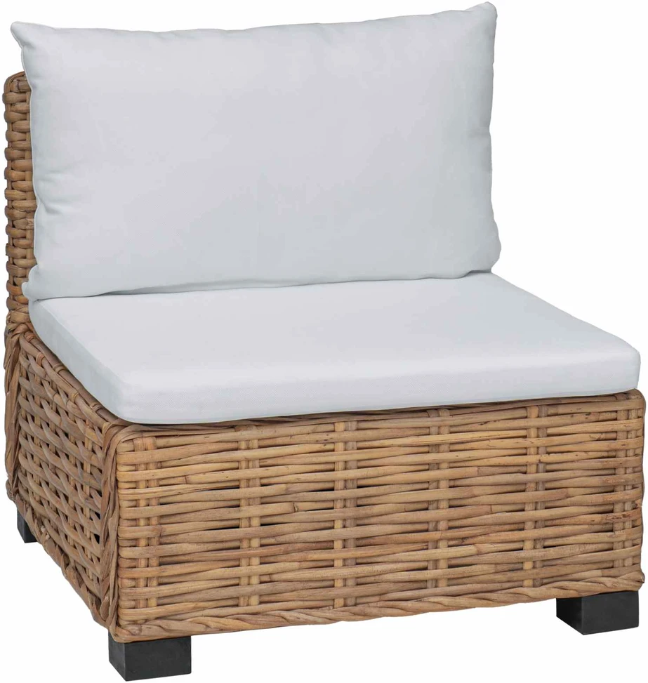 Vidurinė sofa su pagalvėlėmis GENDT Natūralus pintas Natūrali