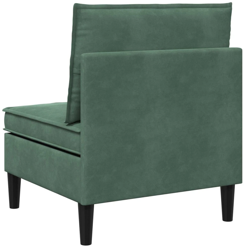 Vidurinė sofa su saugykla Jūrinė žalia Aksomas