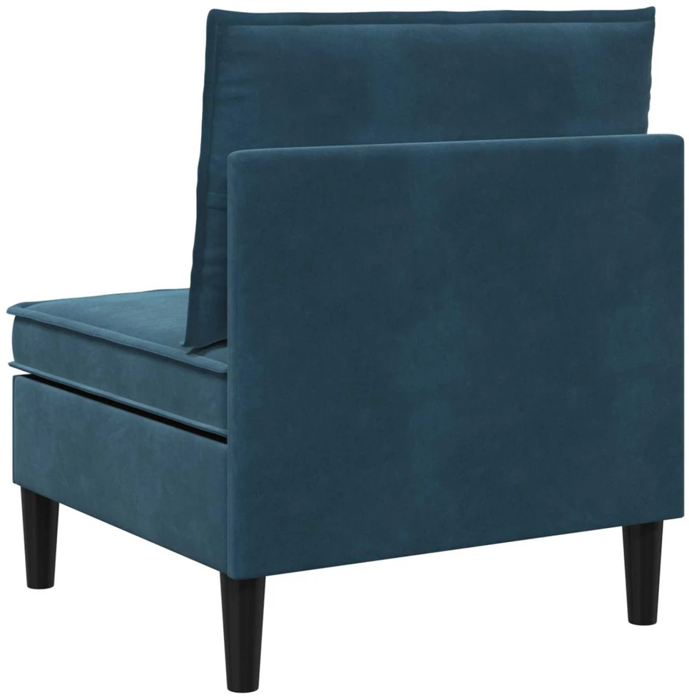 Vidurinė sofa su saugykla Mėlyna Aksomas