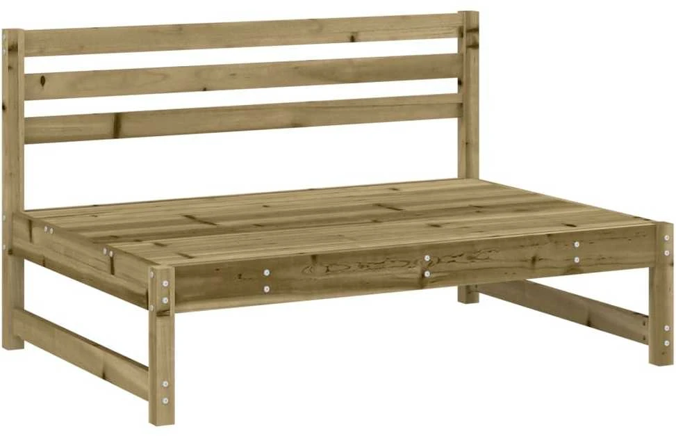 Vidurinės sodo sofos dalys, 2vnt., 120x80cm, impregnuota pušis