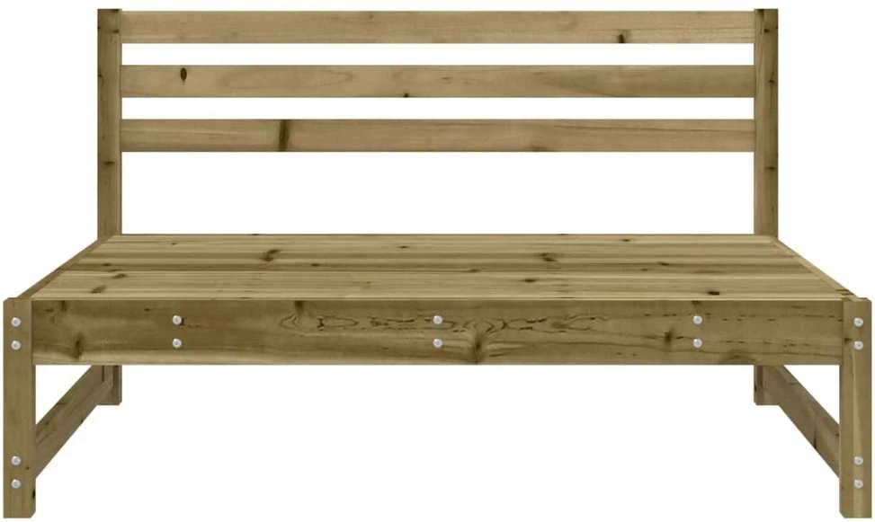 Vidurinės sodo sofos dalys, 2vnt., 120x80cm, impregnuota pušis