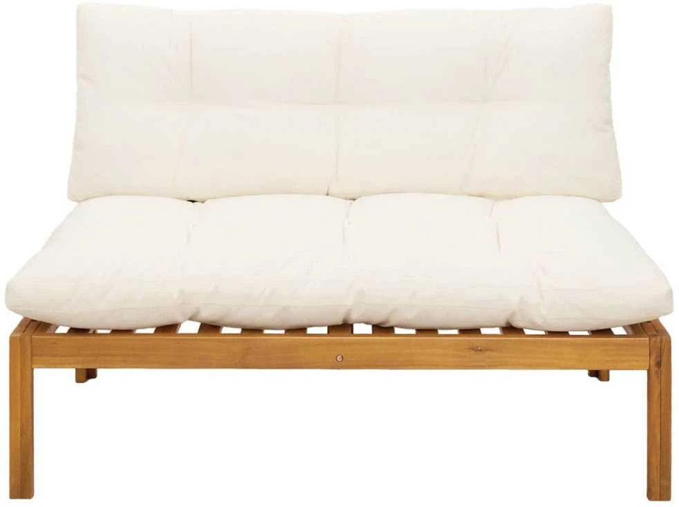 Sodo vidurinė sofa Natūralus ir grietinėlės baltas