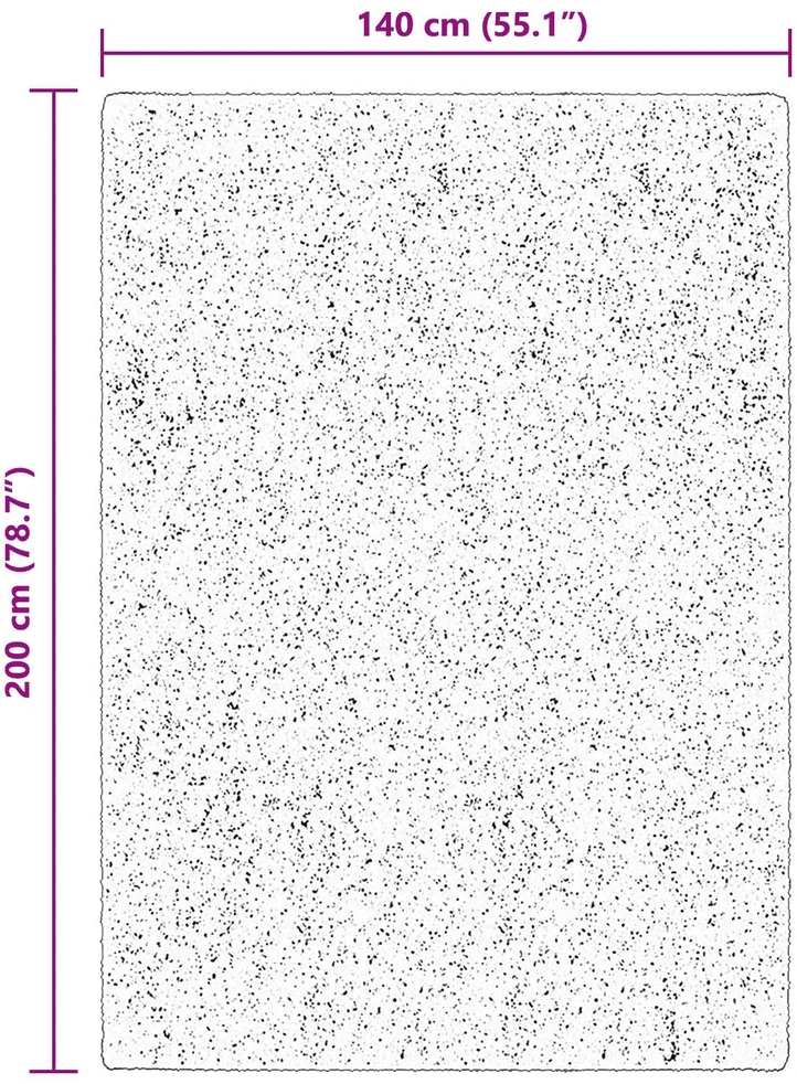 Kilimas HUARTE Ruda 140 x 200 cm 100% poliesteris Plokščias