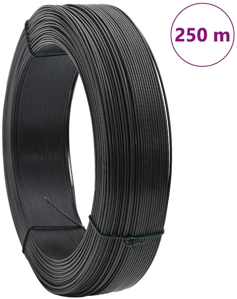 Viela tvorai, antracito spalvos, 250m, 0,9/1,4mm, plienas