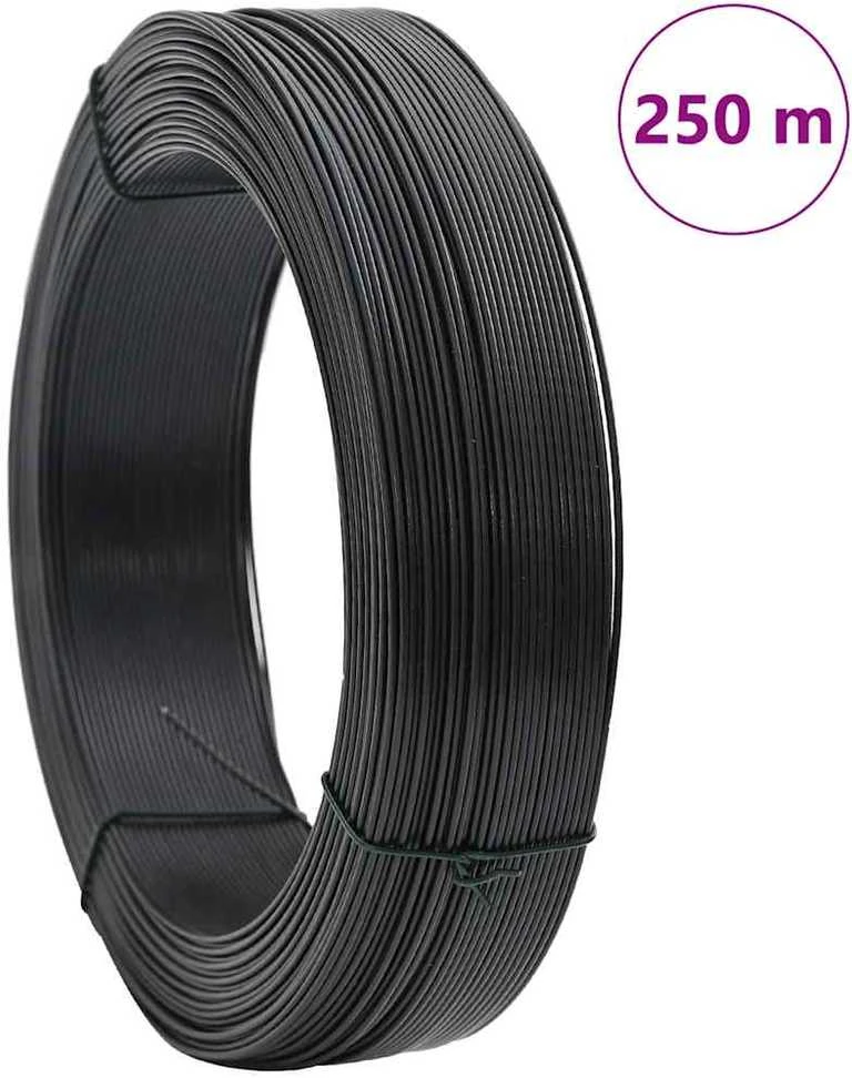 Viela tvorai, antracito spalvos, 250m, 1,6/2,5mm, plienas