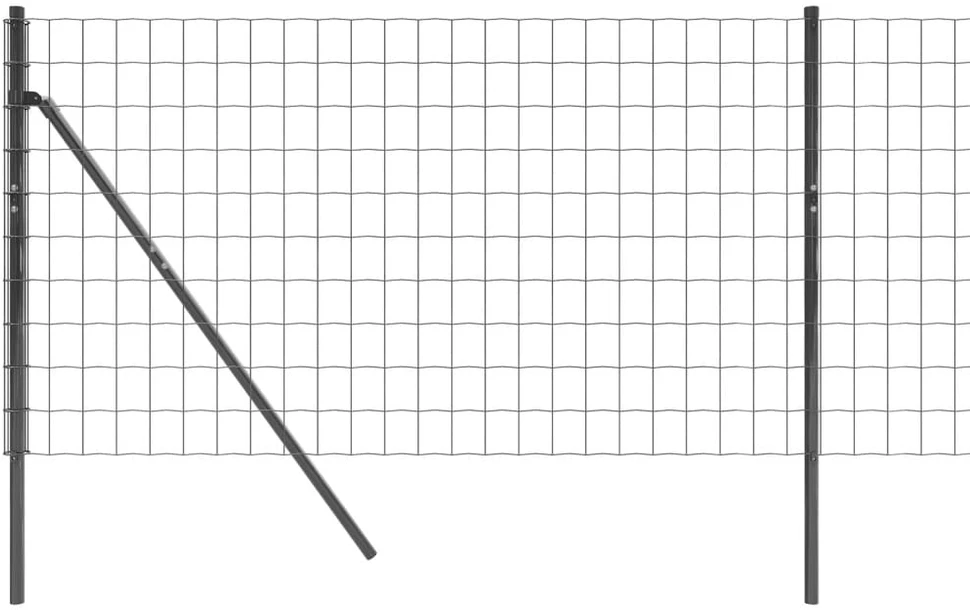 Vielinė tinklinė tvora, antracito, 0,8x25m, plienas