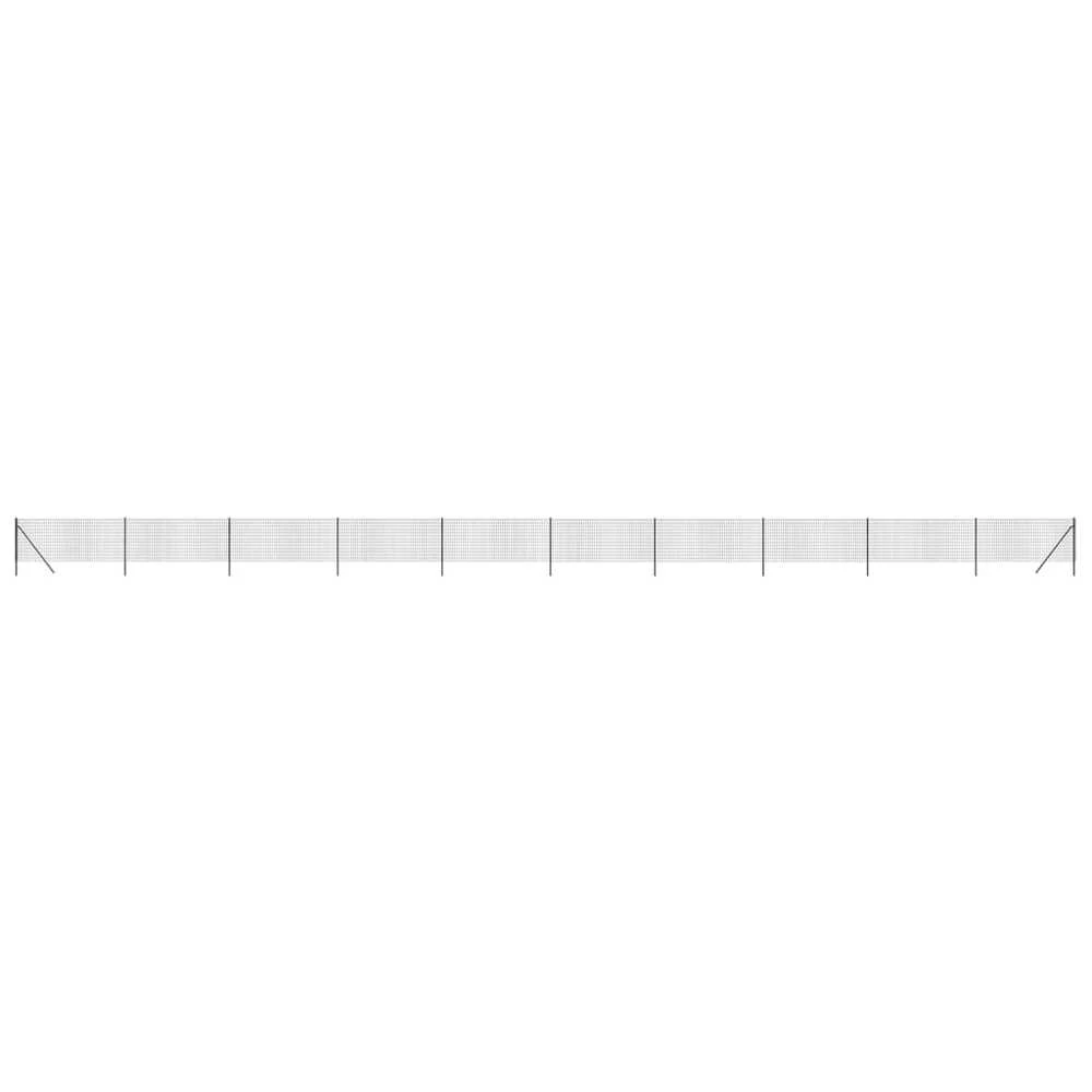 Vielinė tinklinė tvora, antracito, 0,8x25m, plienas