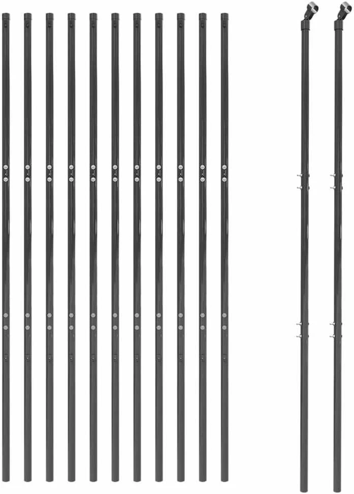 Vielinė tinklinė tvora, antracito, 1,4x25m, plienas