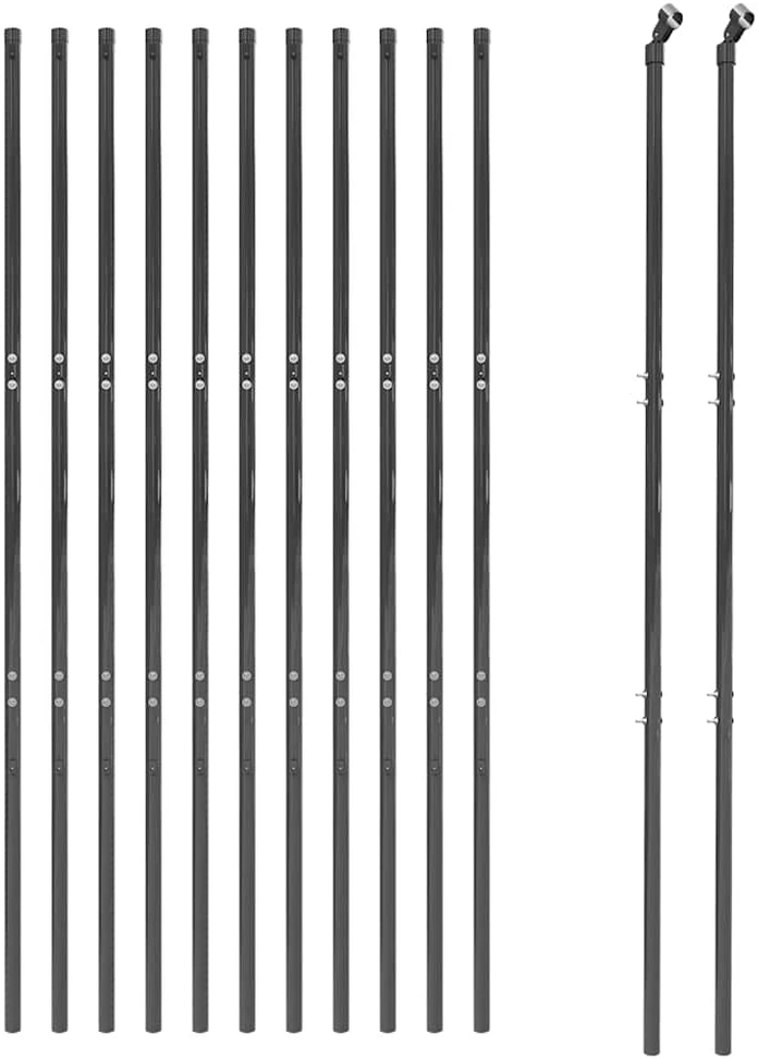 Vielinė tinklinė tvora, antracito, 1,4x25m, plienas
