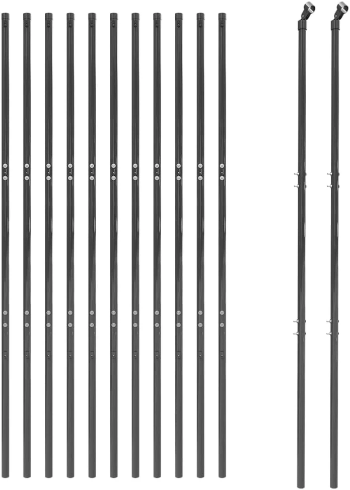 Vielinė tinklinė tvora, antracito, 1,4x25m, plienas