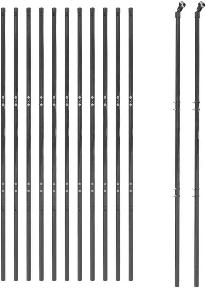 Vielinė tinklinė tvora, antracito, 1,4x25m, plienas