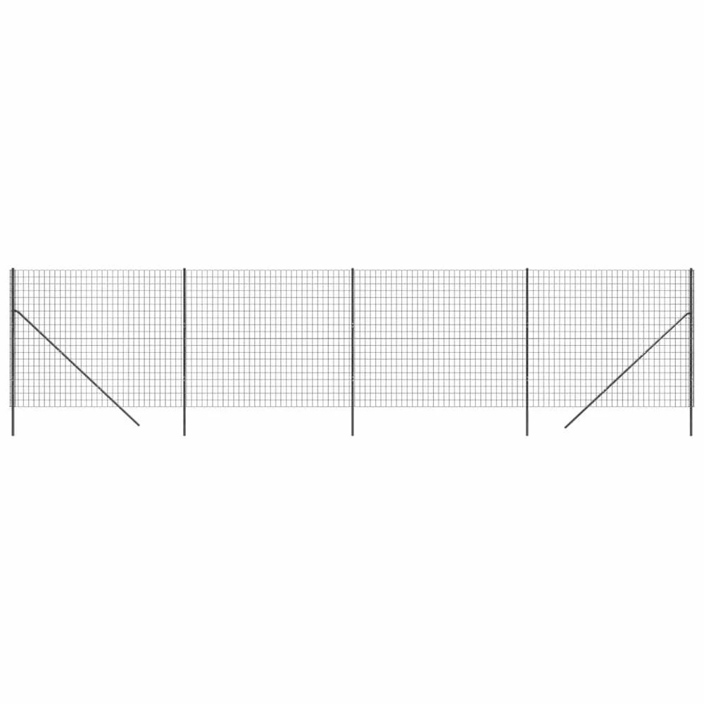 Vielinė tinklinė tvora, antracito, 1,6x10m, plienas