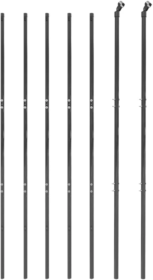 Vielinė tinklinė tvora, antracito, 2x10m, galvanizuotas plienas
