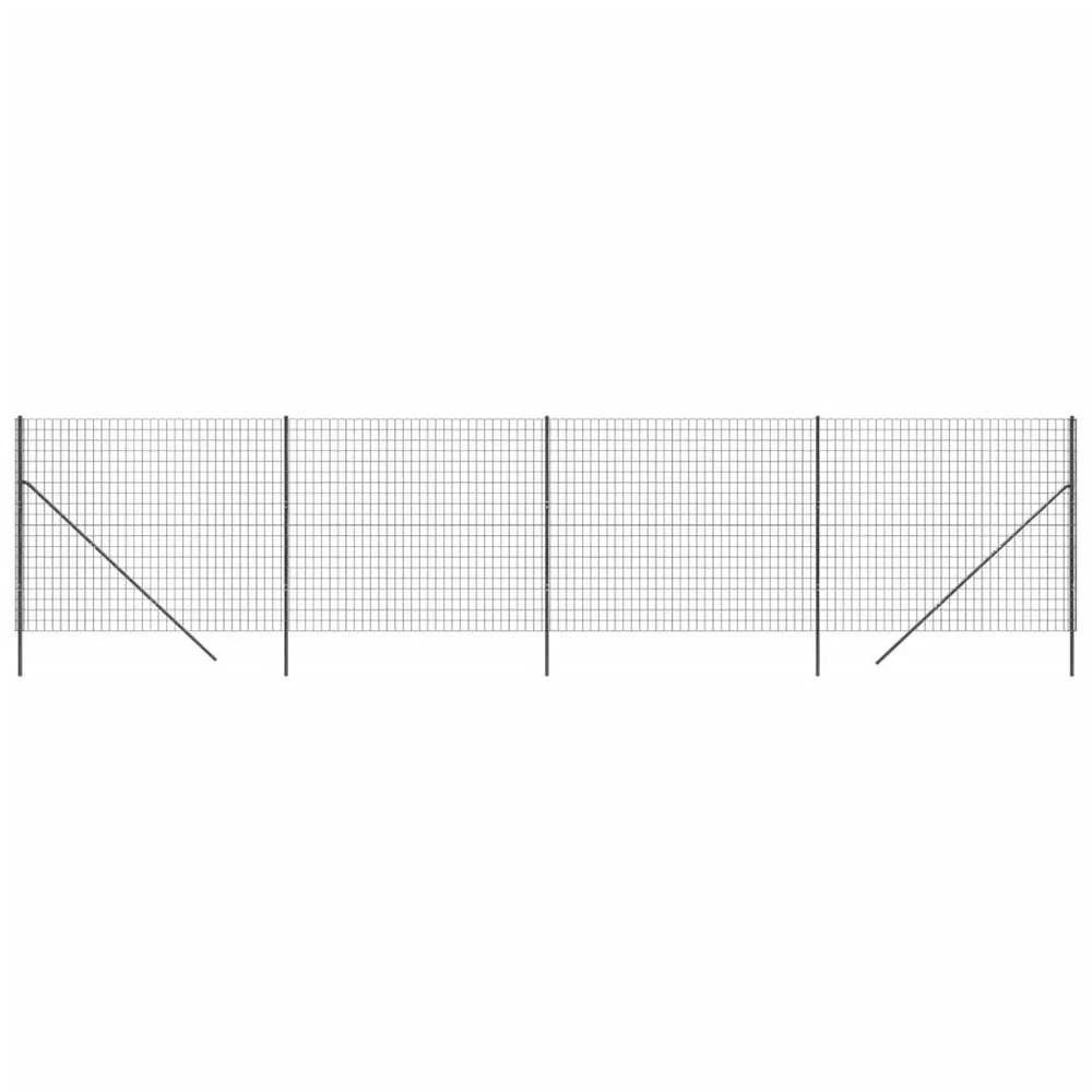 Vielinė tinklinė tvora, antracito, 2x10m, galvanizuotas plienas