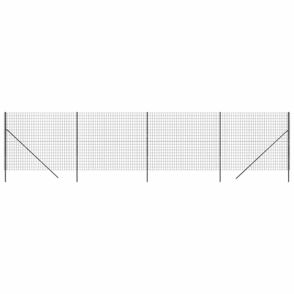 Vielinė tinklinė tvora, antracito, 2x10m, galvanizuotas plienas