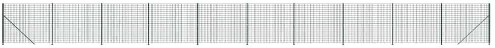 Vielinė tinklinė tvora su flanšais, žalios spalvos, 2,2x25m