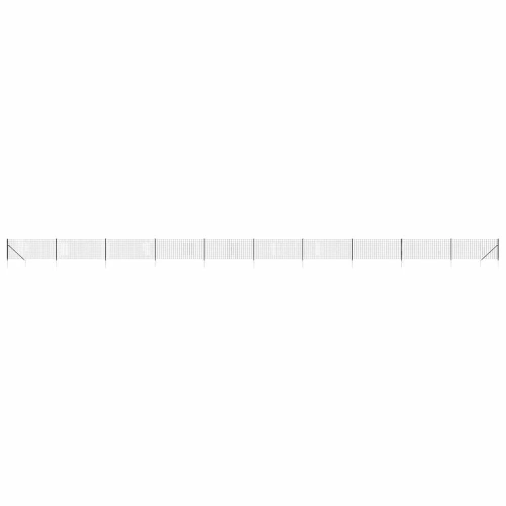 Vielinė tinklinė tvora su smaigais, antracito spalvos, 1x25m