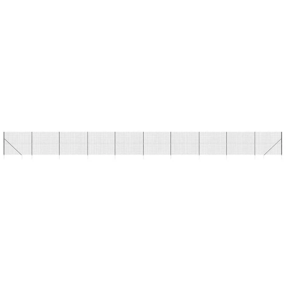 Vielinė tinklinė tvora su smaigais, antracito spalvos, 1,4x25m