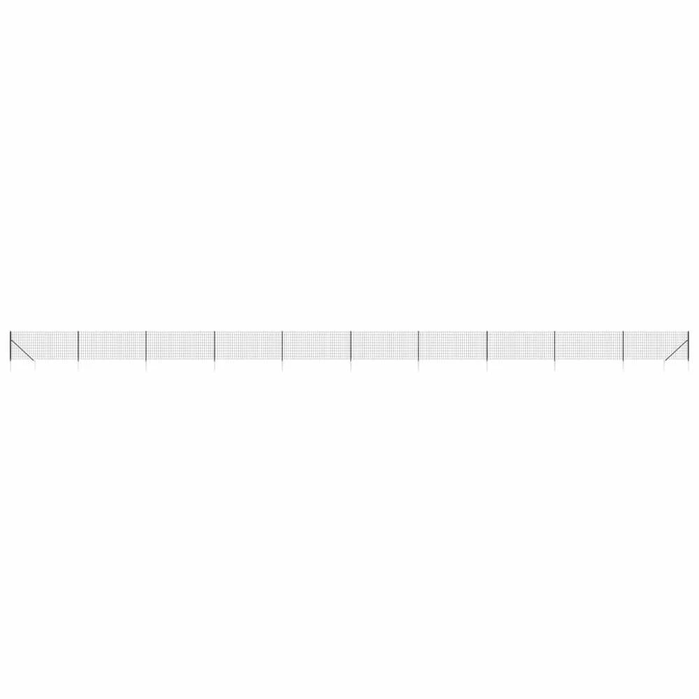 Vielinė tinklinė tvora su smaigais, antracito spalvos, 1x25m