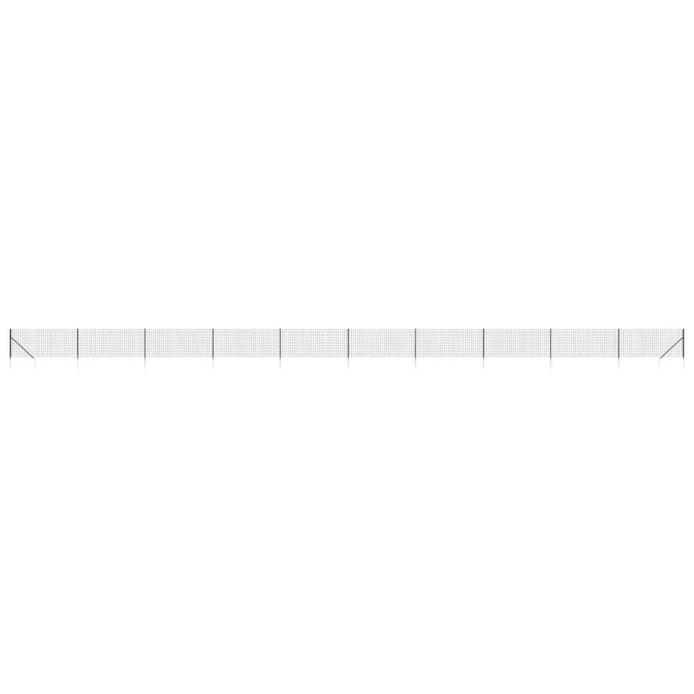 Vielinė tinklinė tvora su smaigais, antracito spalvos, 1x25m