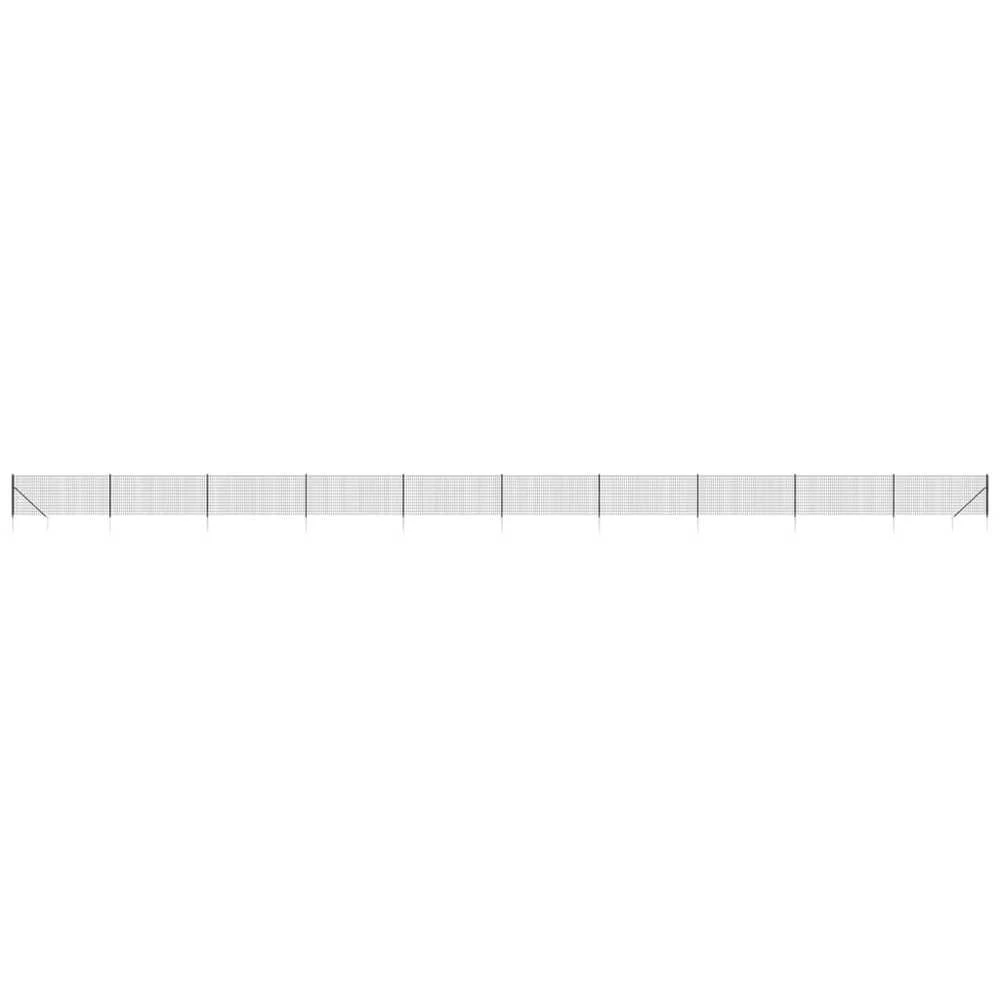 Vielinė tinklinė tvora su smaigais, antracito spalvos, 1x25m