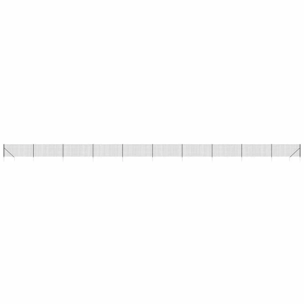 Vielinė tinklinė tvora su smaigais, antracito spalvos, 1,1x25m