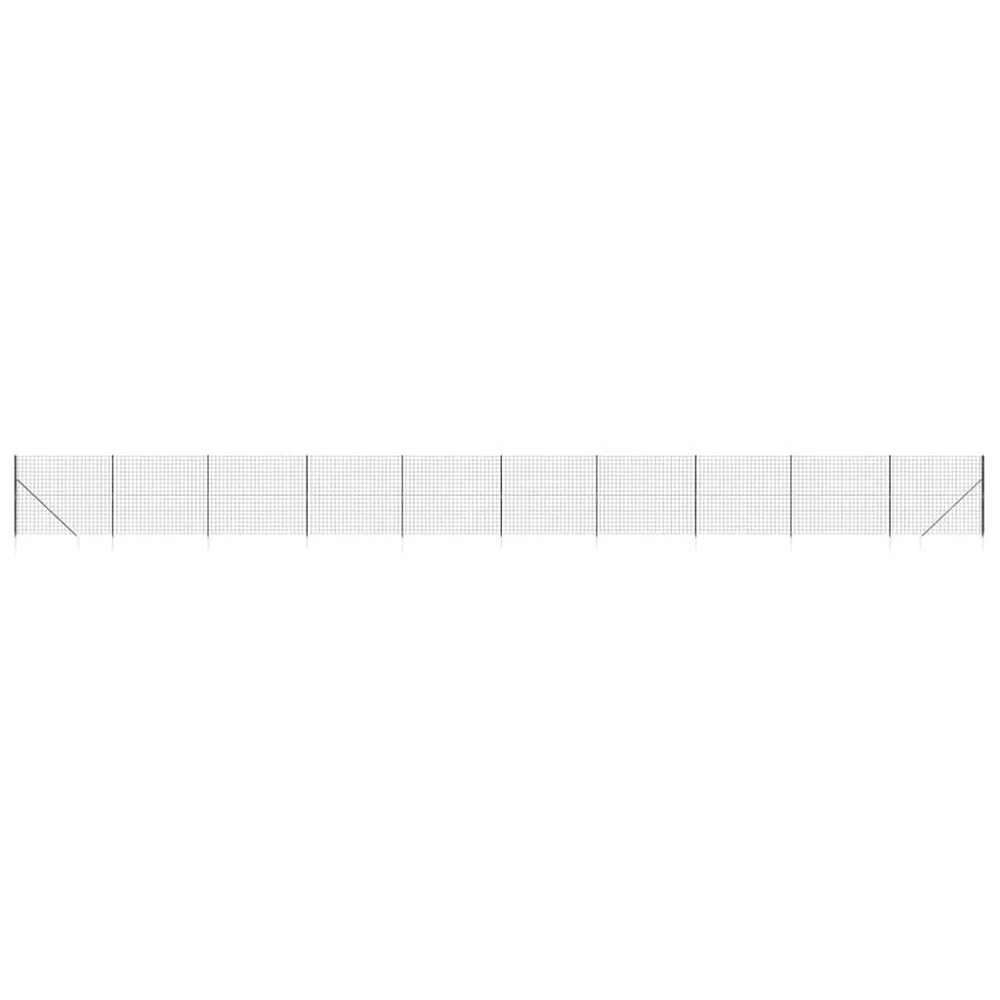 Vielinė tinklinė tvora su smaigais, antracito spalvos, 1,4x25m