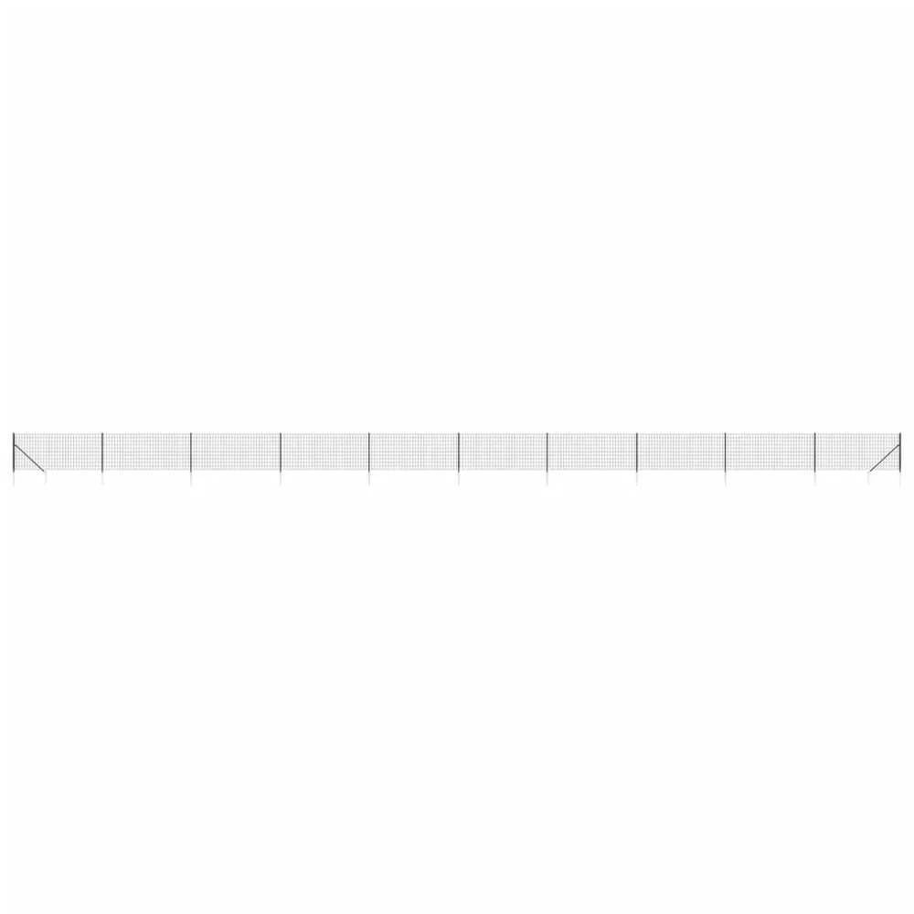 Vielinė tinklinė tvora su smaigais, antracito spalvos, 1,1x25m