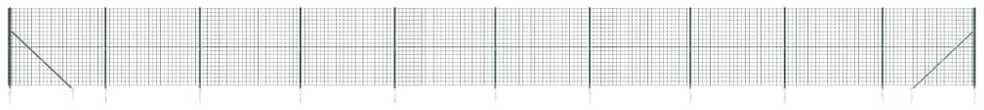 Vielinė tinklinė tvora su smaigais, žalios spalvos, 1,6x25m