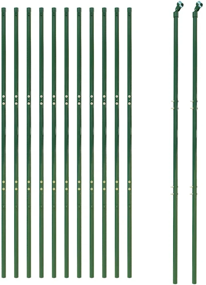 Vielinė tinklinė tvora, žalia, 1,6x25m, galvanizuotas plienas