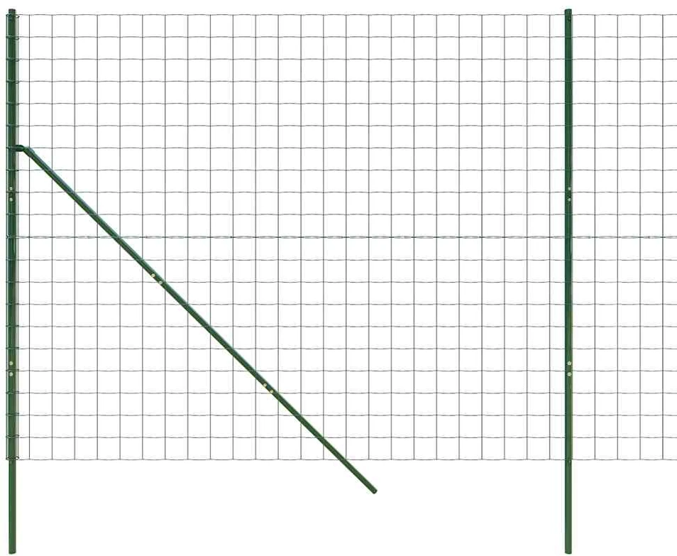 Vielinė tinklinė tvora, žalia, 2x25m, galvanizuotas plienas