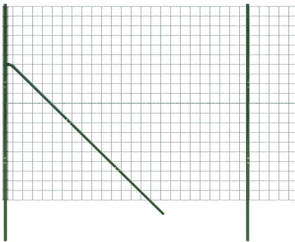 Vielinė tinklinė tvora, žalia, 2x25m, galvanizuotas plienas