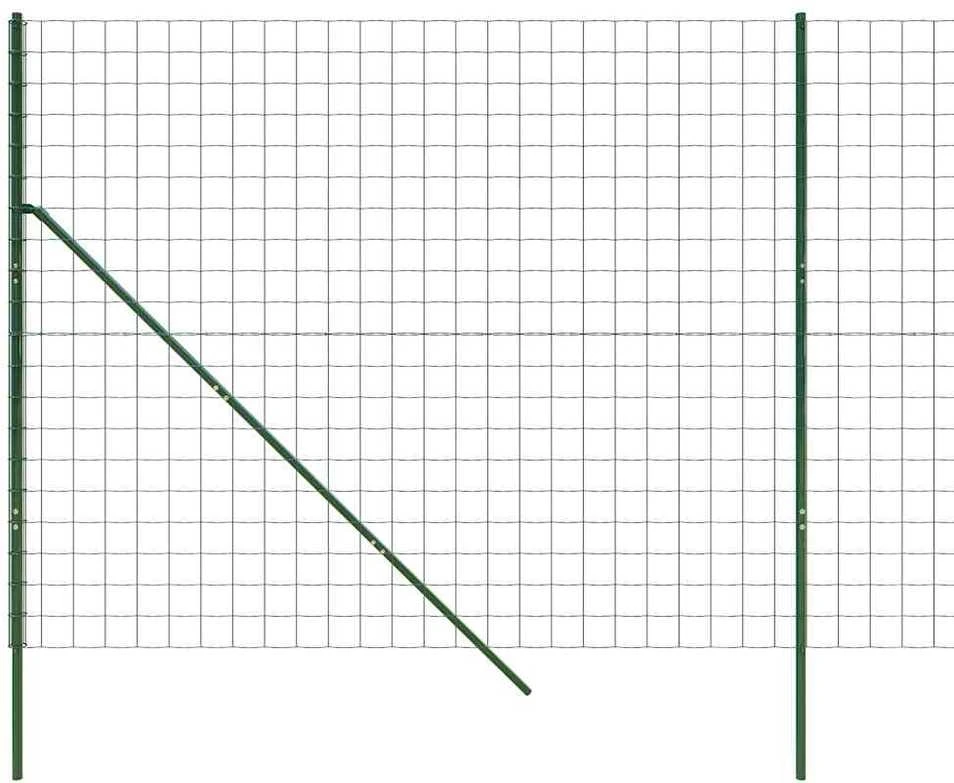 Vielinė tinklinė tvora, žalia, 2x25m, galvanizuotas plienas