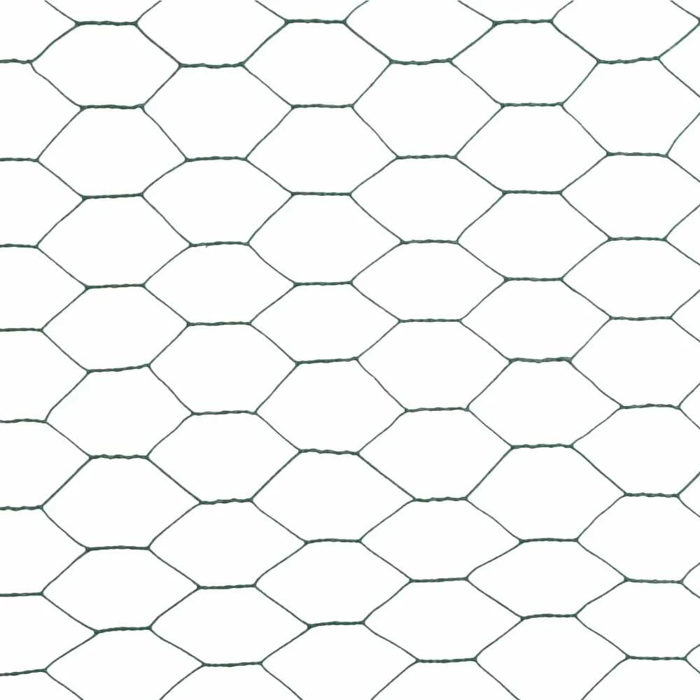 Vielinis tinklas viščiukams su PVC danga, žalias, 25x1,5m