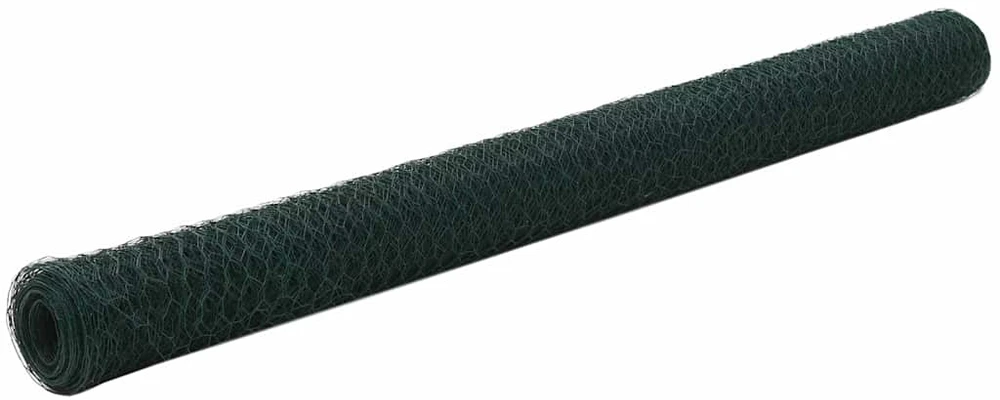 Vielinis tinklas viščiukams su PVC danga, žalias, 25x1,5m