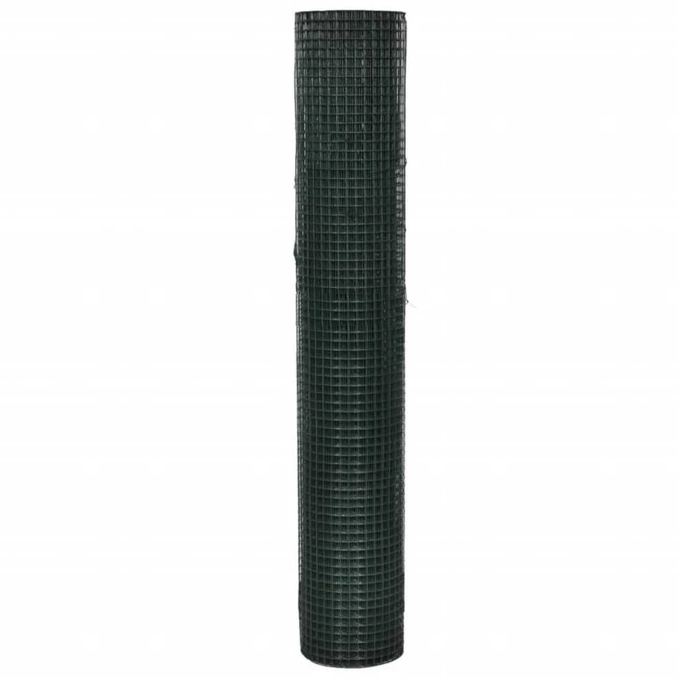 Vielinis tinklas viščiukams su PVC danga, žalias, 25x1m