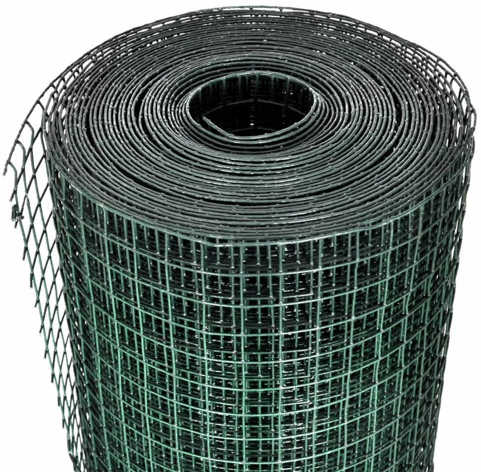 Vielinis tinklas viščiukams su PVC danga, žalias, 25x1m