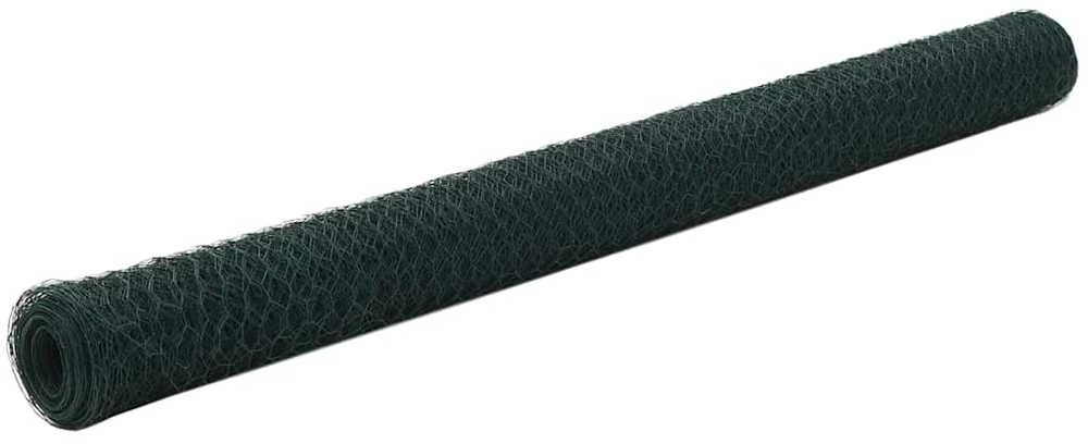 Vielinis tinklas viščiukams su PVC danga, žalias, 25x1,5m