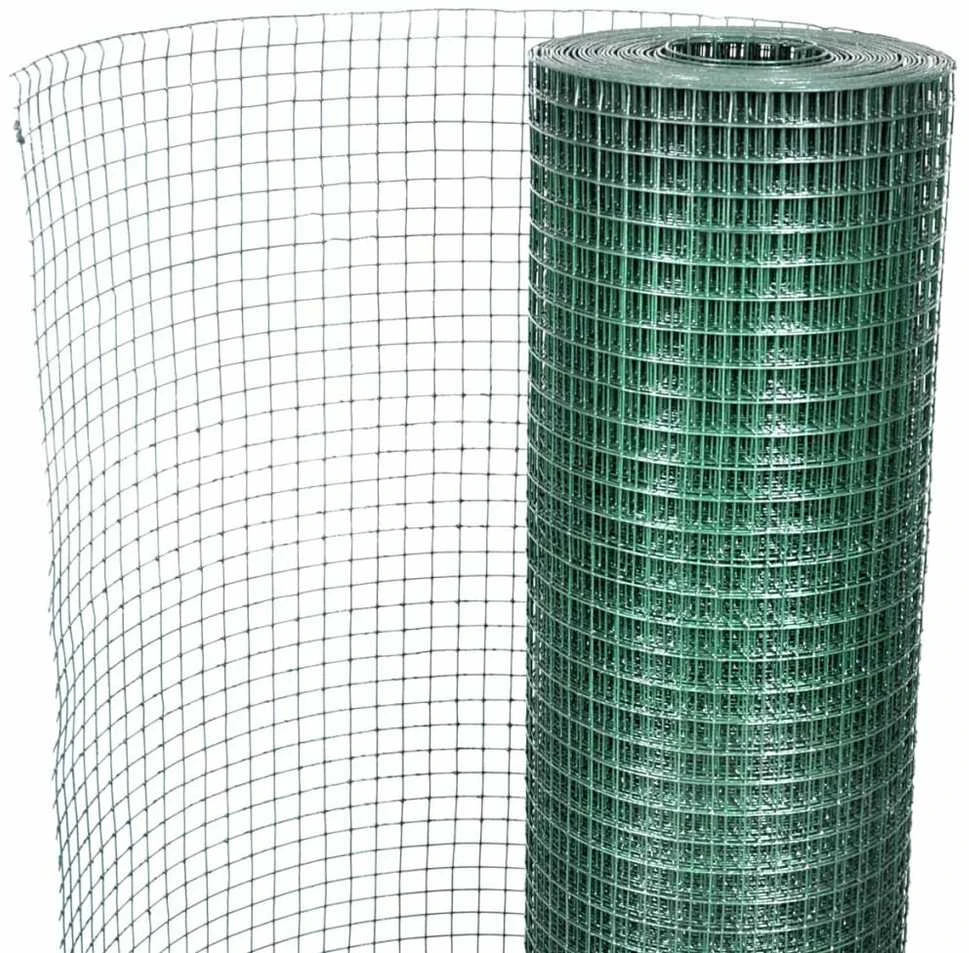 Vielinis tinklas viščiukams su PVC danga, žalias, 25x1m