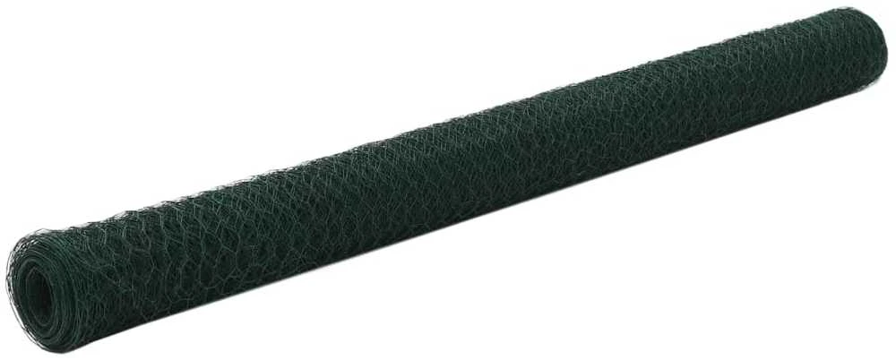 Vielinis tinklas viščiukams su PVC danga, žalias, 25x1,5m